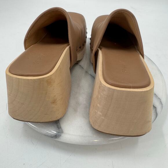 Marsèll Bottone Clogs Hazelnut Leather Size 38 Platform Mules - Picture 8 of 14